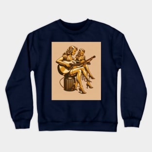 Golden Girls Playing Guitar sitdown Crewneck Sweatshirt